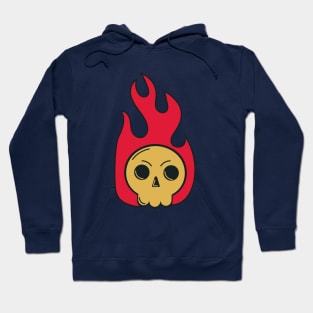 Skull in fire Hoodie